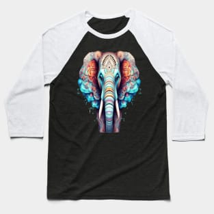 elephant Mandala Animal Ilustration Baseball T-Shirt